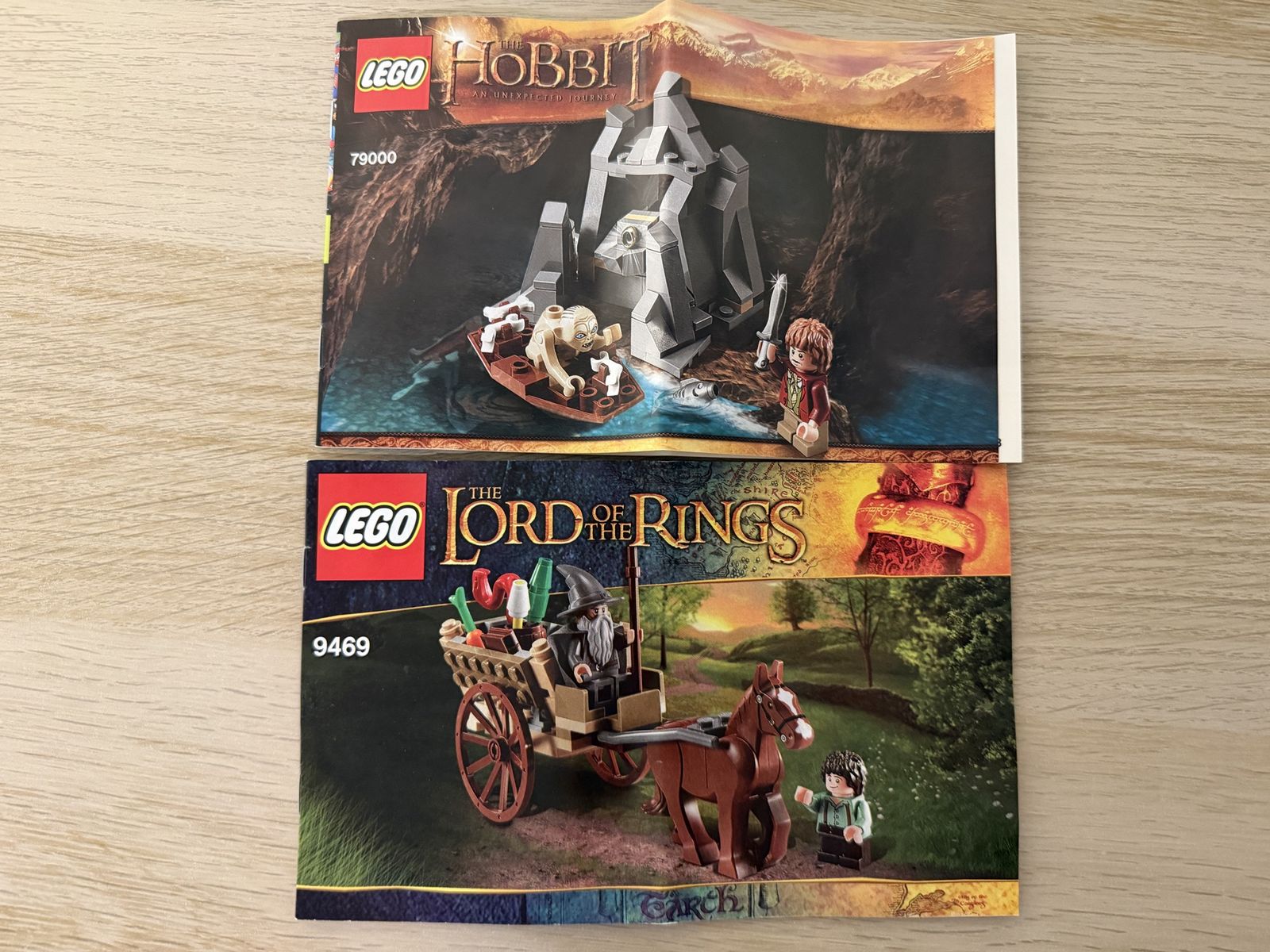 LEGO The Hobbit 79000 & The Lord of the Rings 9469 Sets with Instructions & Pieces