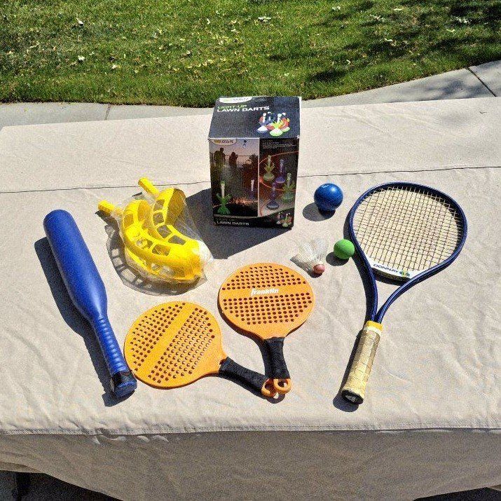 Wild Sports Light-Up Lawn Darts & Outdoor Games Bundle - Family Fun Set