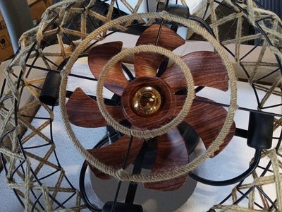 NEW Small Rustic Ceiling Fan with Lights