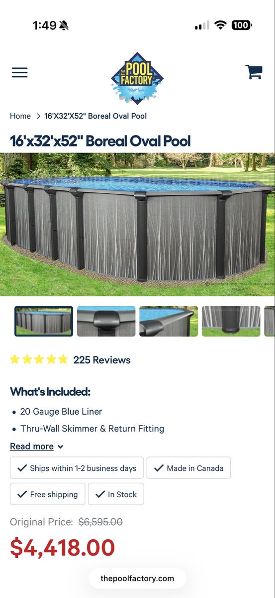 Huge above ground pool