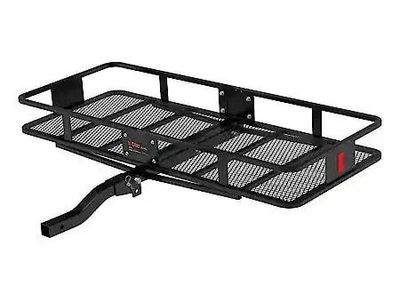 Cargo carrier. Curt folding basket-style cargo carrier with Curt Waterproof Bag