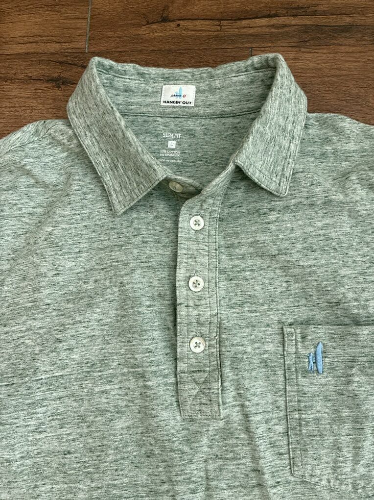 Johnny-O Mens Large Golf Shirt Heathered Polo 2.0