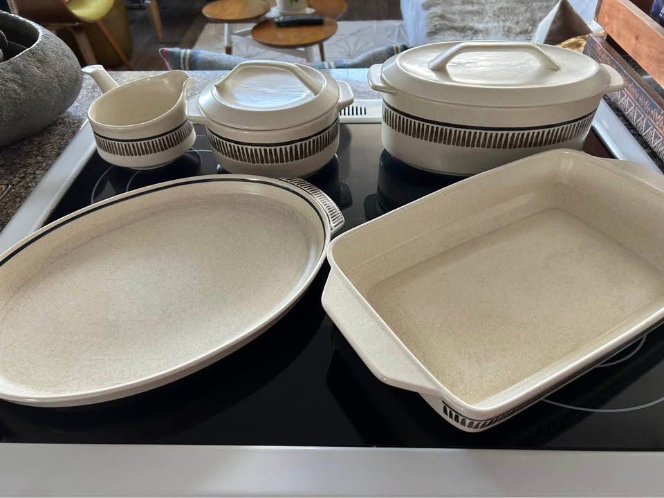 Vintage FULL SET Temper-ware Percussion DinnerwareDish Set