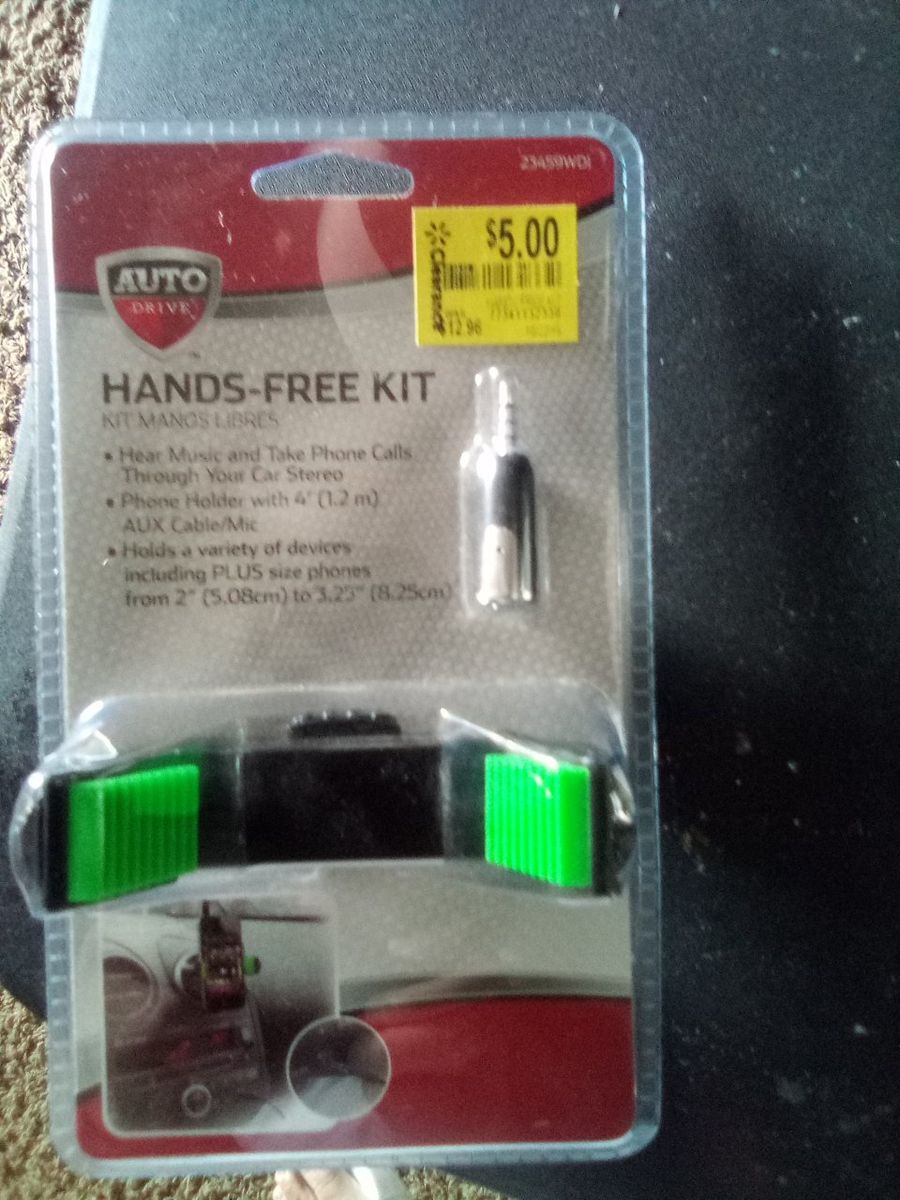 Auto Drive Hands-Free Kit: Car Stereo Music/Calls, 4' AUX Cable, Universal Phone Holder