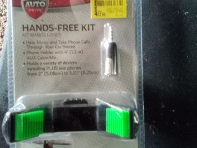 Auto Drive Hands-Free Kit: Car Stereo Music/Calls, 4' AUX Cable, Universal Phone Holder