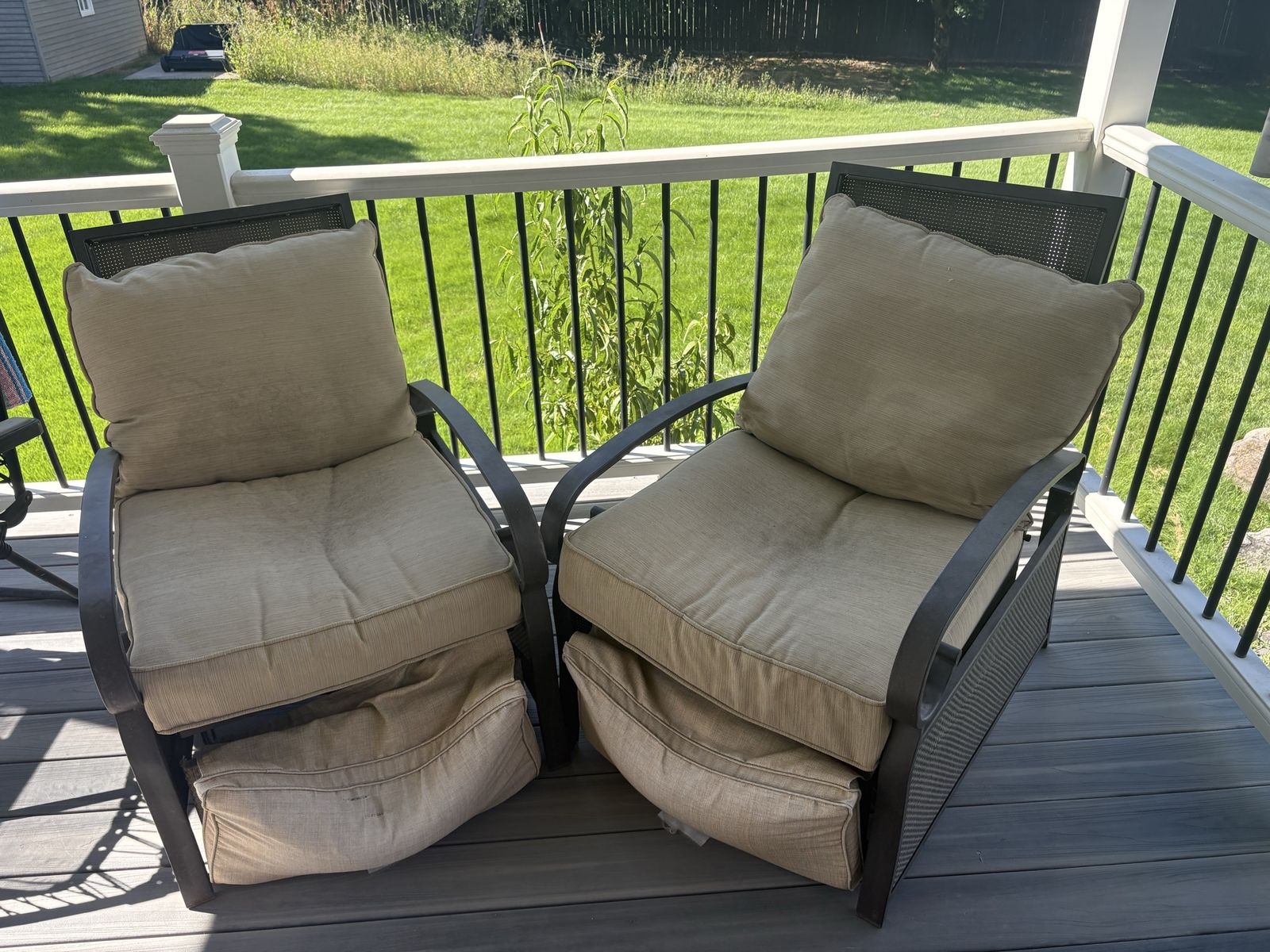 Set of 2 Outdoor Patio Recliner Chairs 