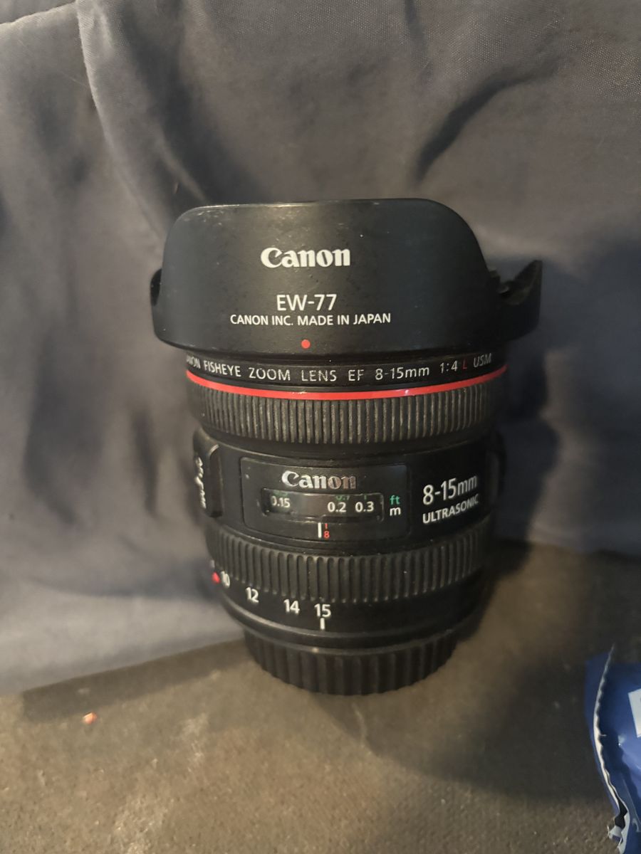 Only used a couple of times - Canon EF 8-15mm f/4L Fisheye USM Lens
