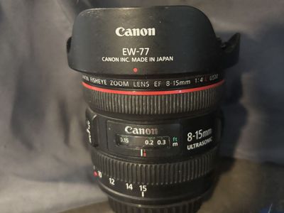 Only used a couple of times - Canon EF 8-15mm f/4L Fisheye USM Lens