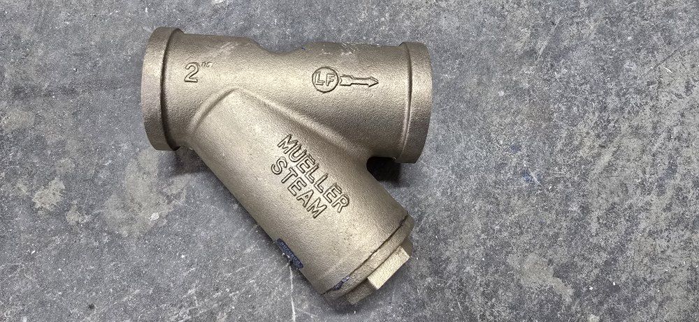 2" y strainers brass
