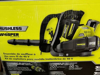 NEW! Ryobi 40v Brushless 730cfm Backpack Blower!