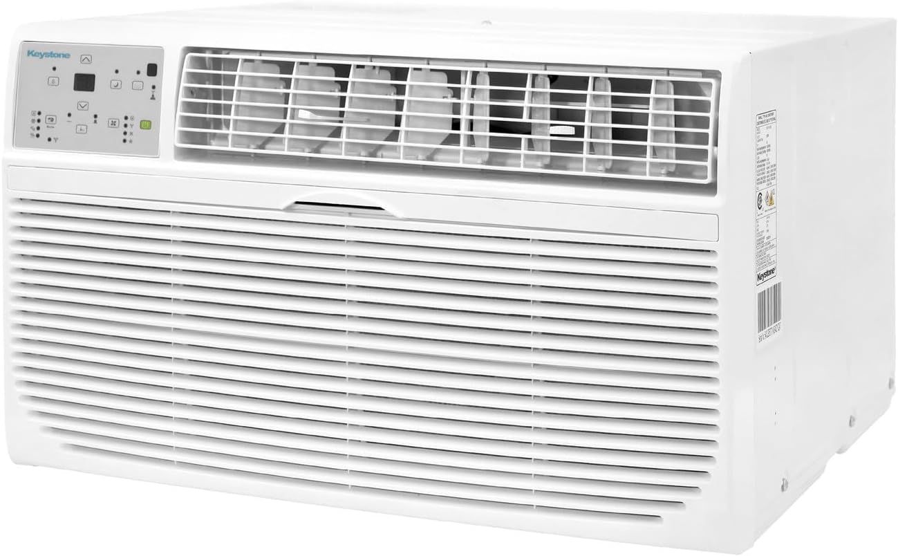 Keystone 10,000 BTU 230V Through-the-Wall Air Conditioner with 10,600 BTU Supplemental Heat Capability