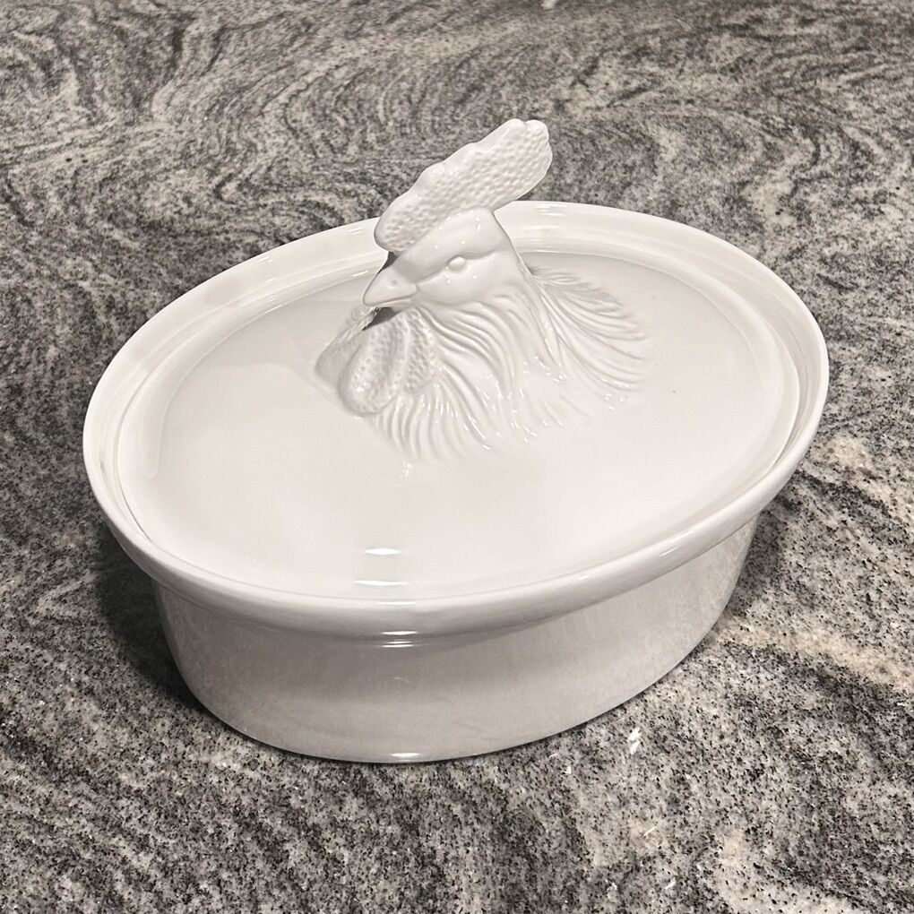 Rooster Lid Casserole Dish