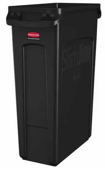 New - Rubbermaid Commercial Slim Jim Trash Cans