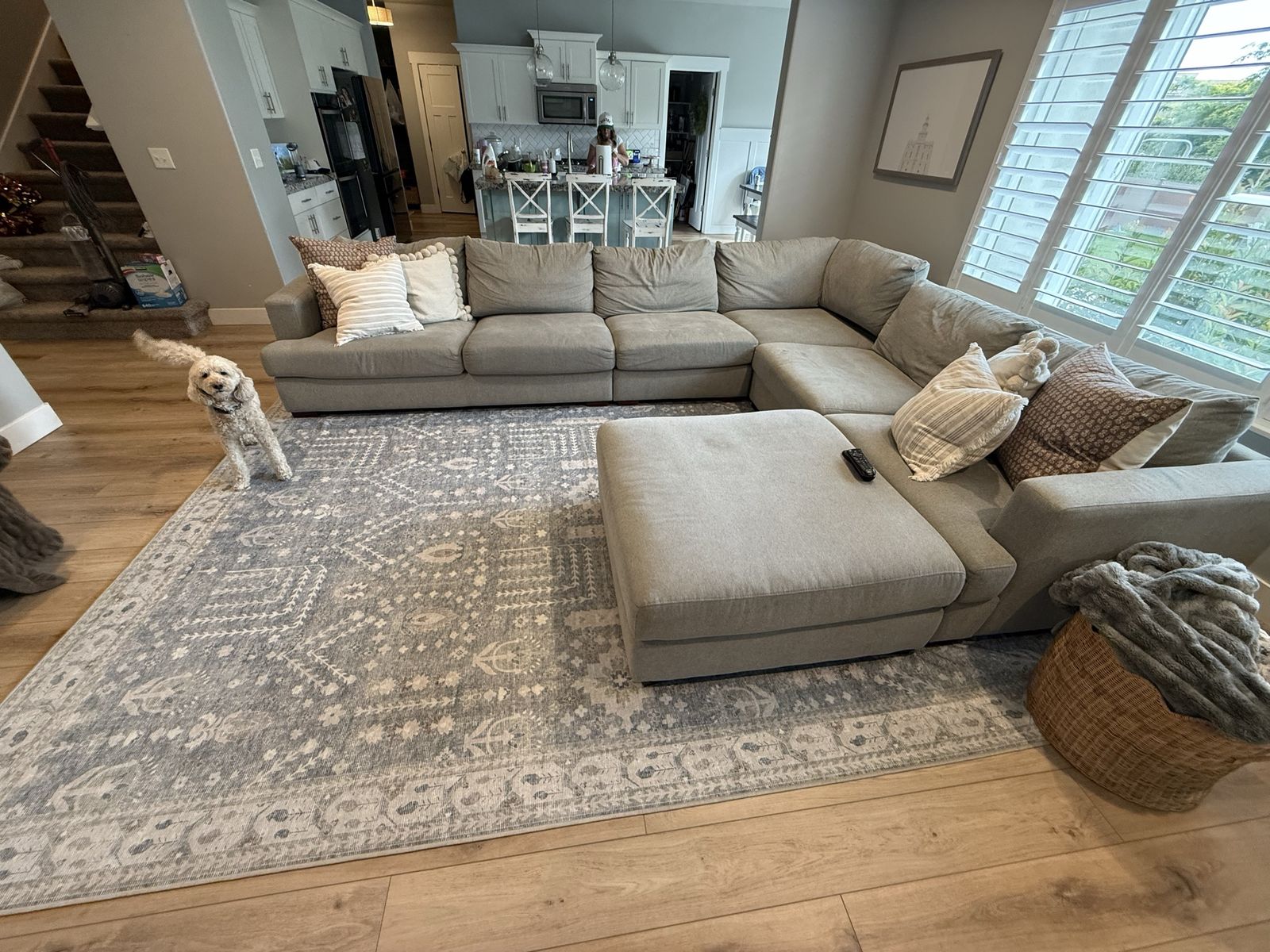 Spacious L-Shaped Sectional Sofa