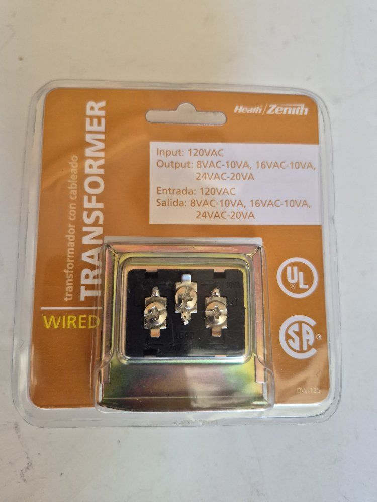 Heath Zenith Wired Doorbell Transformer 120VAC Input
