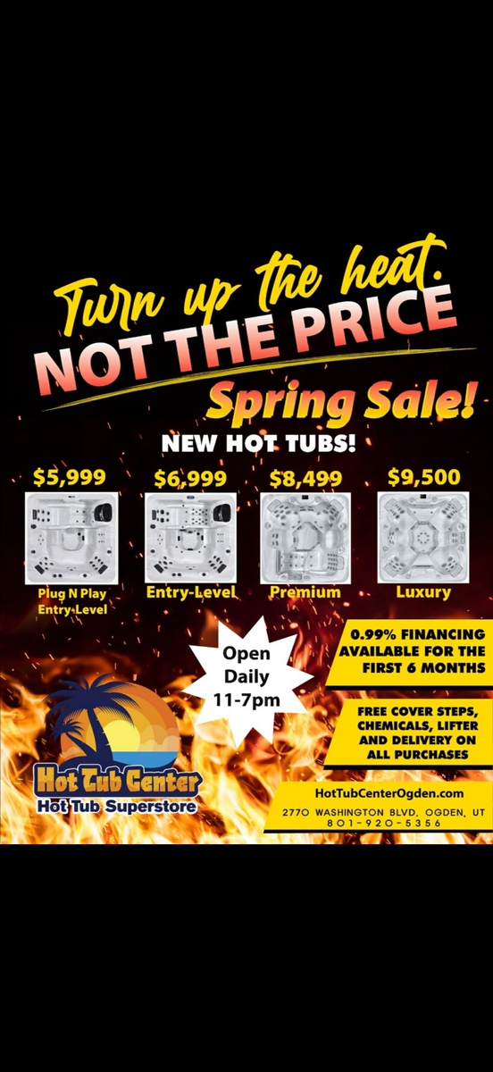 NewHot Tubs Starting 5,999