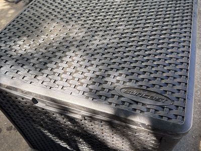 Suncast Outdoor Storage Deck Box – Resin Wicker St