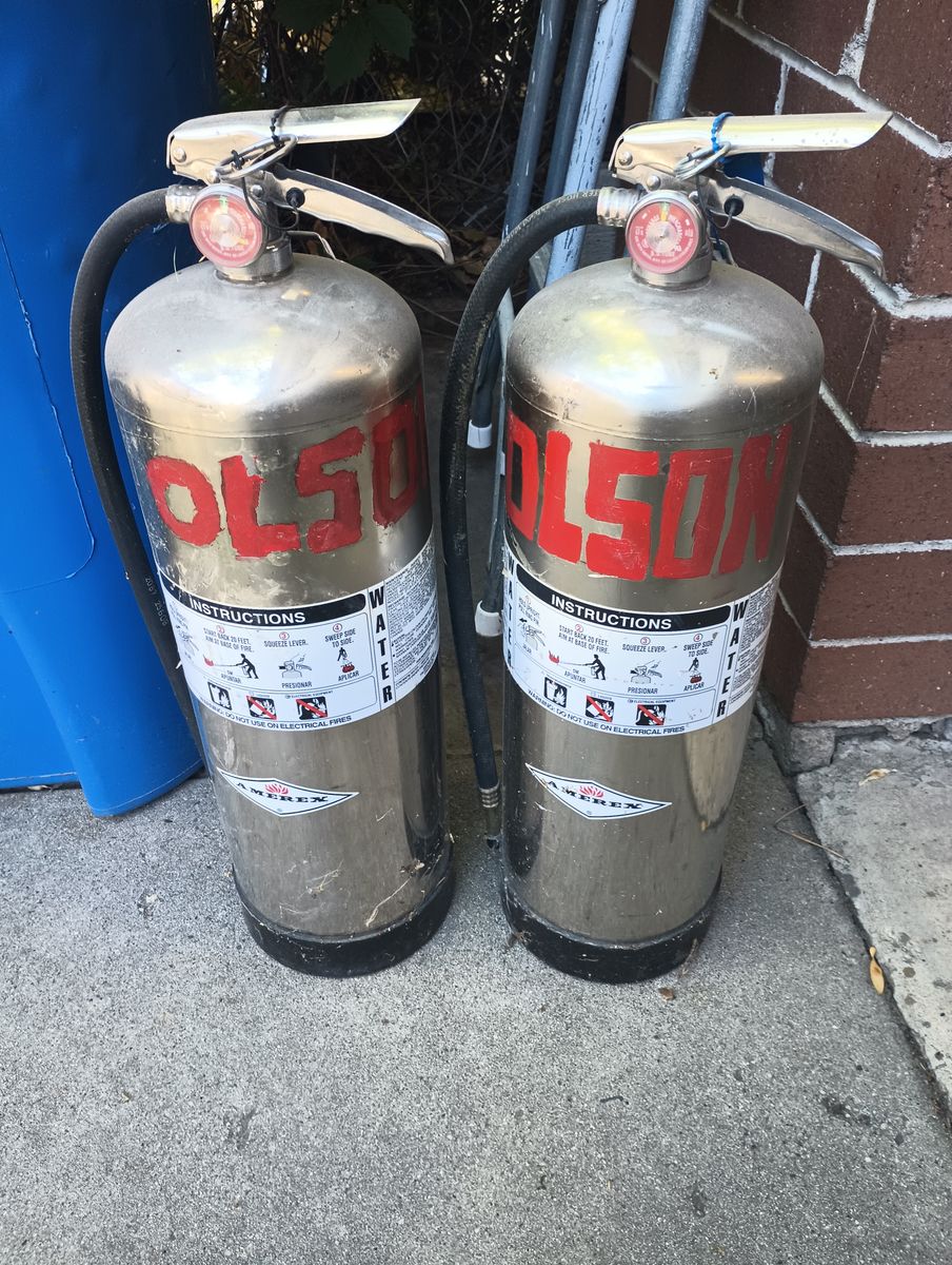 2 Amerex Water Fire extinguishers 250lb