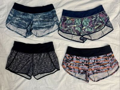 Lululemon Women's Speed Up & Hotty Hot Low-Rise Athletic Shorts - 4 Pairs, Assorted Prints & Colors