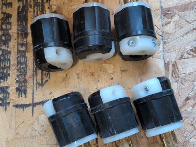 Leviton NEMA L6-20 male end plug