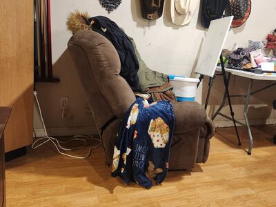 Comfortable Lever Action Recliner With Back Massage Options.