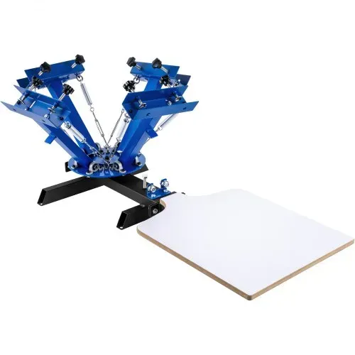 NEW VEVOR Screen Printing Machine, 4 Color 1 Station Screen Printing Press.7 x 17.7 inch Silk Screen Printing DIY T-Shirtts