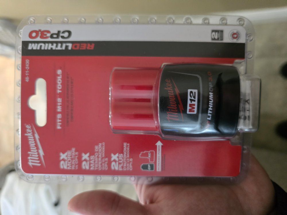 Milwaukee brand new M12 CP 3.0 batteries