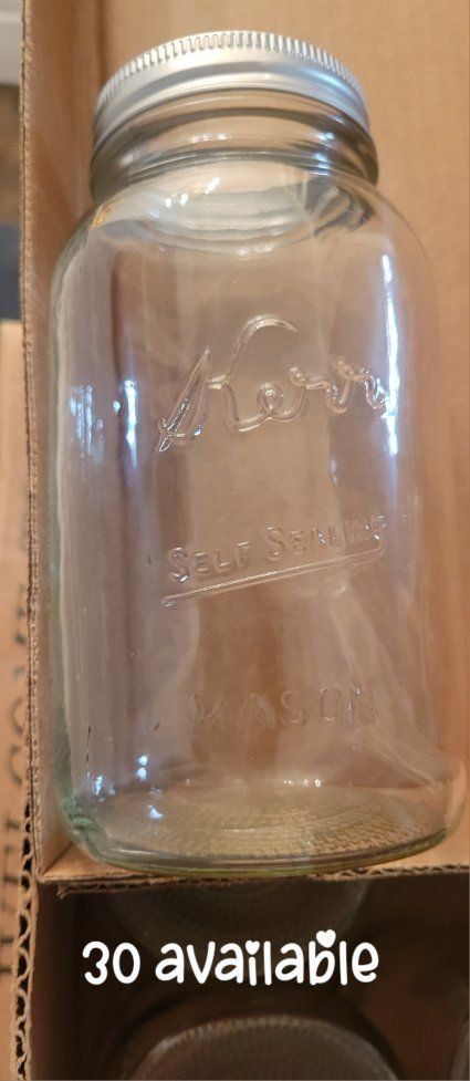Quart Regular Mouth Mason Jars, Regular Mouth Seals