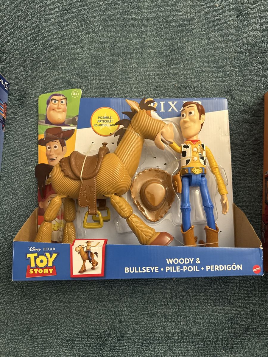 Disney Pixar Toy Story Woody & Bullseye Posable Action Figures Mattel