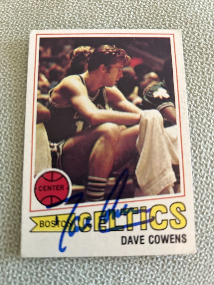 1977 Auto Hand Signed Dave Cowens Boston Celtics Autographed Basketball Card - Vintage NBA Center Collectible