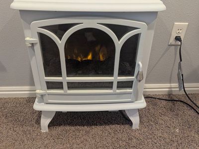 White Electric Fire Place