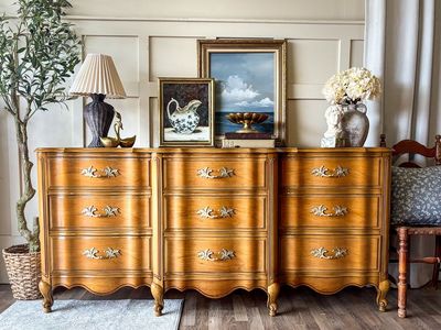 *FREE DELIVERY* Vintage Oak French Provincial Long Dresser/Credenza
