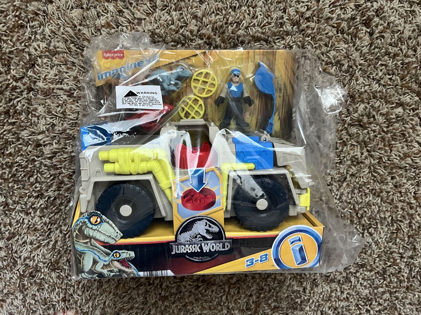 NEW: Fisher Price Imaginext Jurassic World Dinos & Vehicle