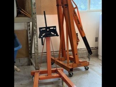 Central Hydraulics Engine Hoist & Engine Stand Combo