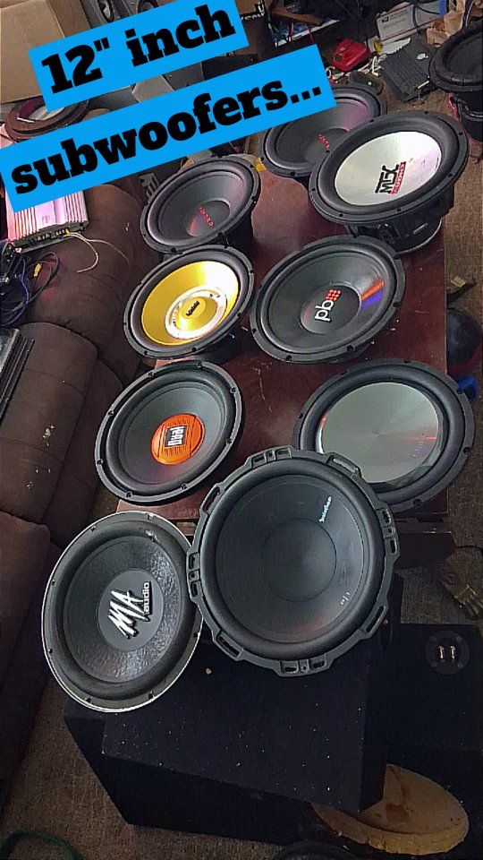 12" & 8" inch Subwoofers for sale "Car audio " mild to wild