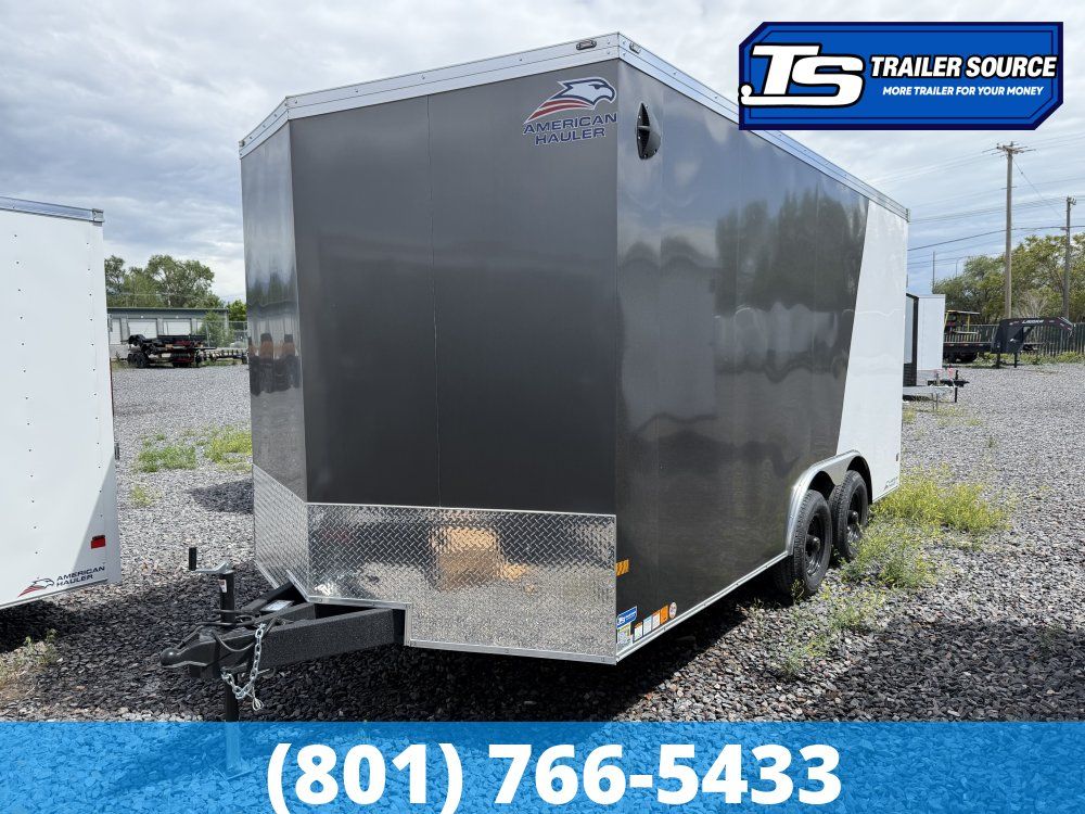8.5x16 American Hauler Night Hawk Enclosed Cargo Trailer - 7'6" Interior - 10K GVWR - Dovetail, Ramp Door