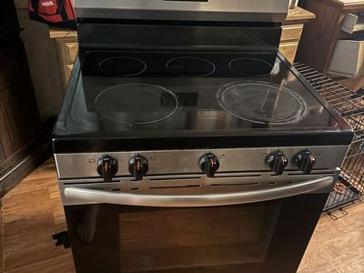 Frigidaire 30” Electric Range FCRE3052BS: Stainless Steel & Black Freestanding Oven with Smoothtop Cooktop