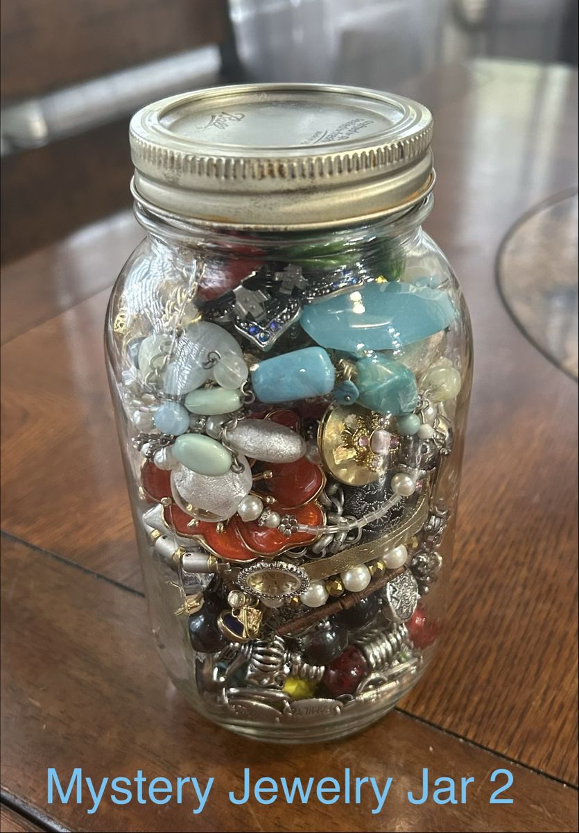 Mystery Jewelry Jar 2 - Assorted Vintage & Modern Fashion Accessories - Bracelets, Necklaces, Earrings