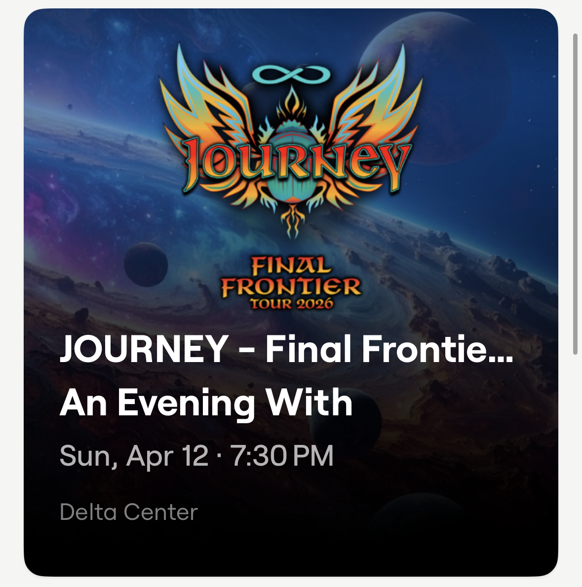Floor Tickets to Journey
