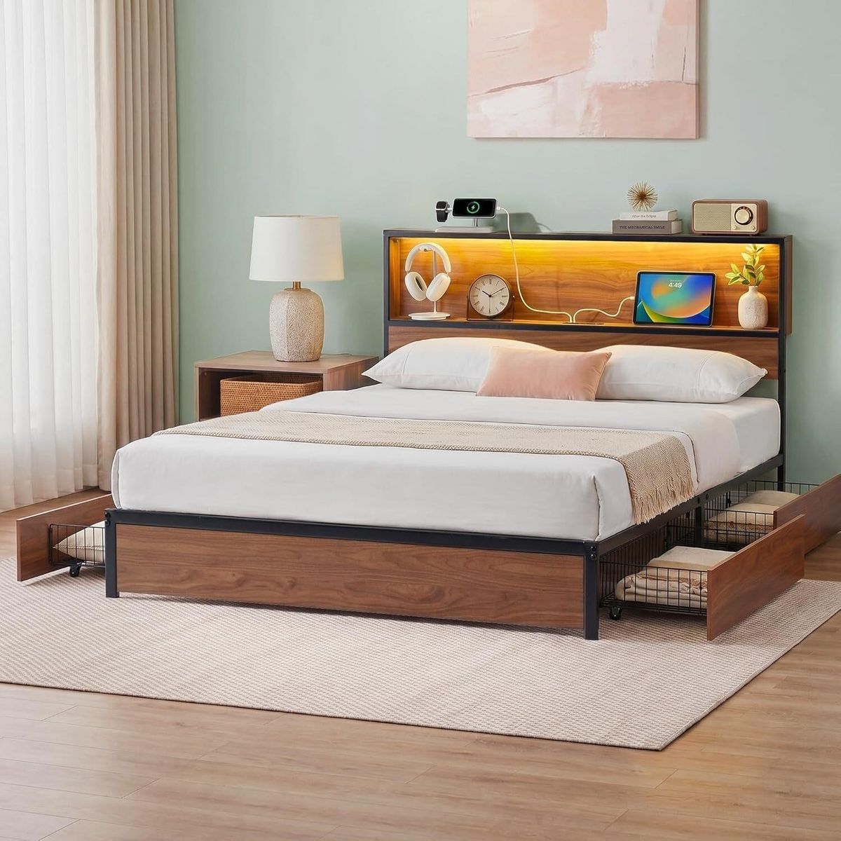 Brand New in the Box Modern Queen Size Bed Frame