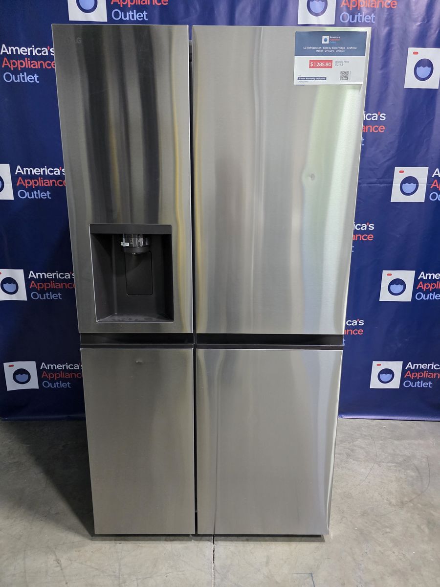 LG 27 cu. ft. Side-by-Side Refrigerator with Craft Ice