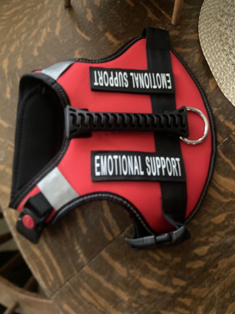 NEW- Size Medium Harness W Emotional Support Patch