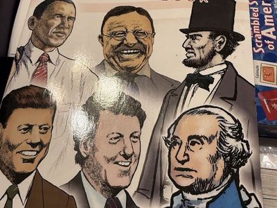 Lot of 3 Educational Coloring Books and Sticker Atlas US Presidents