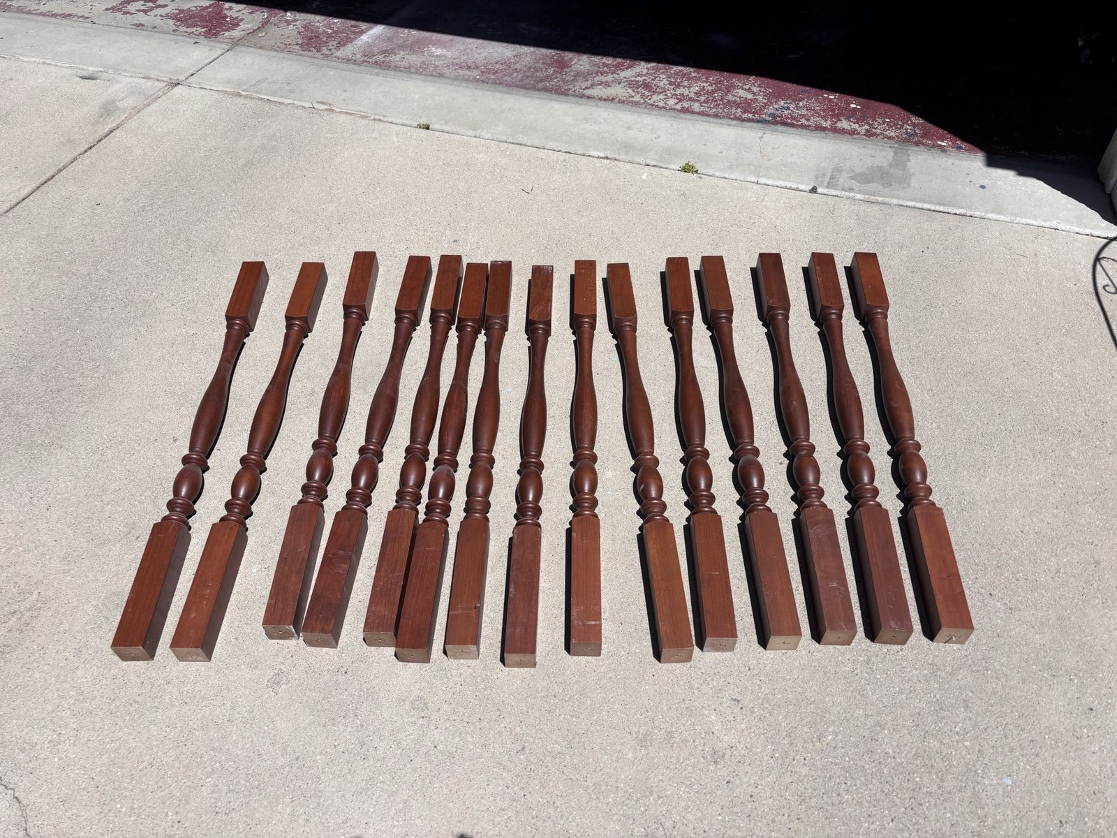 15 Cherrywood stair balusters