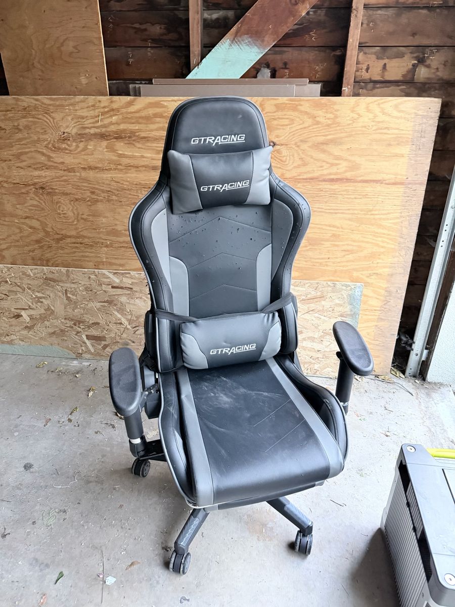 GTRACING Ergonomic Gaming Chair Black & Gray with Lumbar & Headrest Support