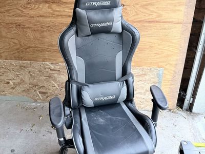 GTRACING Ergonomic Gaming Chair Black & Gray with Lumbar & Headrest Support