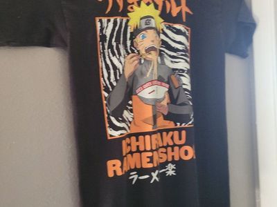 Naruto Ichiraku Ramen Shop Graphic T-Shirt Black Medium