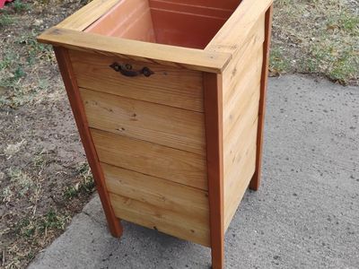 Large Wooden Planter Box Removable Pot