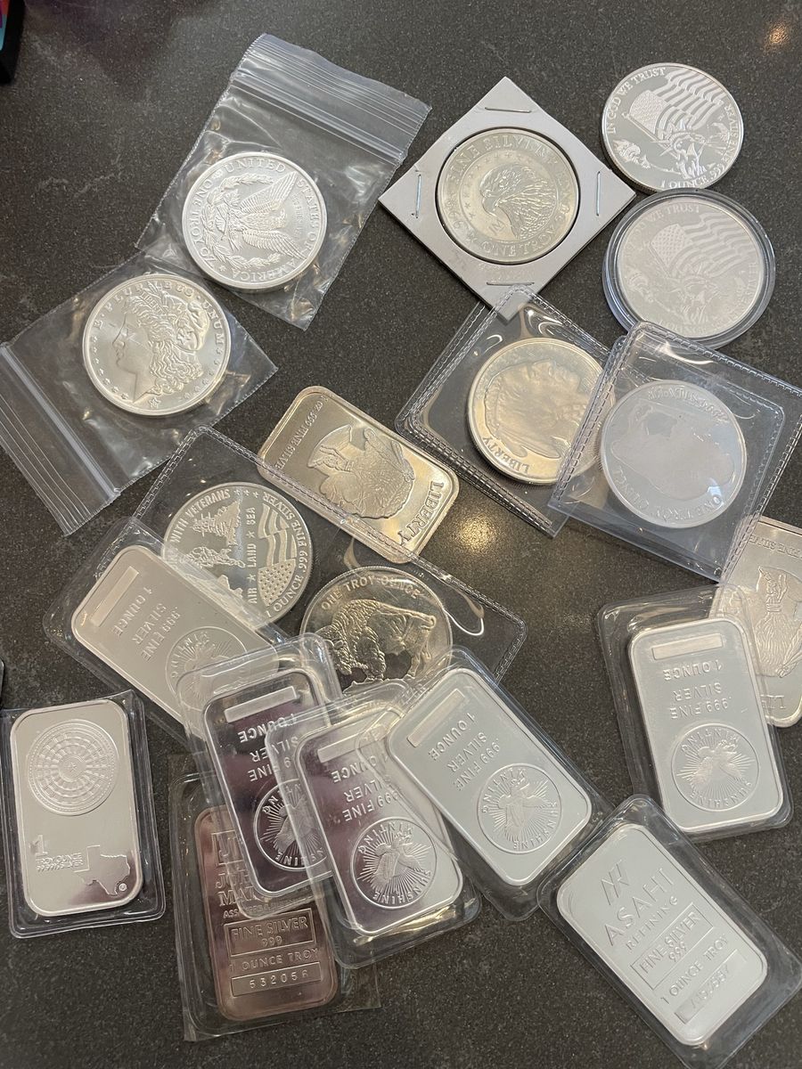 Silver Rounds and Bars for sale under spot