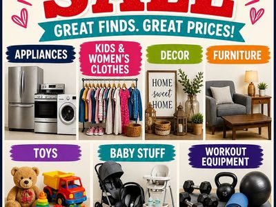 GARAGE SALE – THIS SATURDAY (6AM UNTIL GONE!)